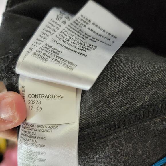 Calvin Klein Dark Gray Herringbone Slim Trouser Classic Dress Pants Size 30 x 30 - Picture 12 of 15